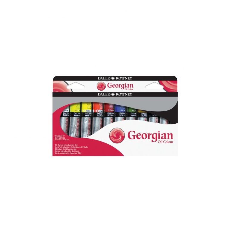 111900050.jpg DALER ROWNEY GEORGIAN OIL COLOUR 10X22ML INTRODUCTION SET - Image 1