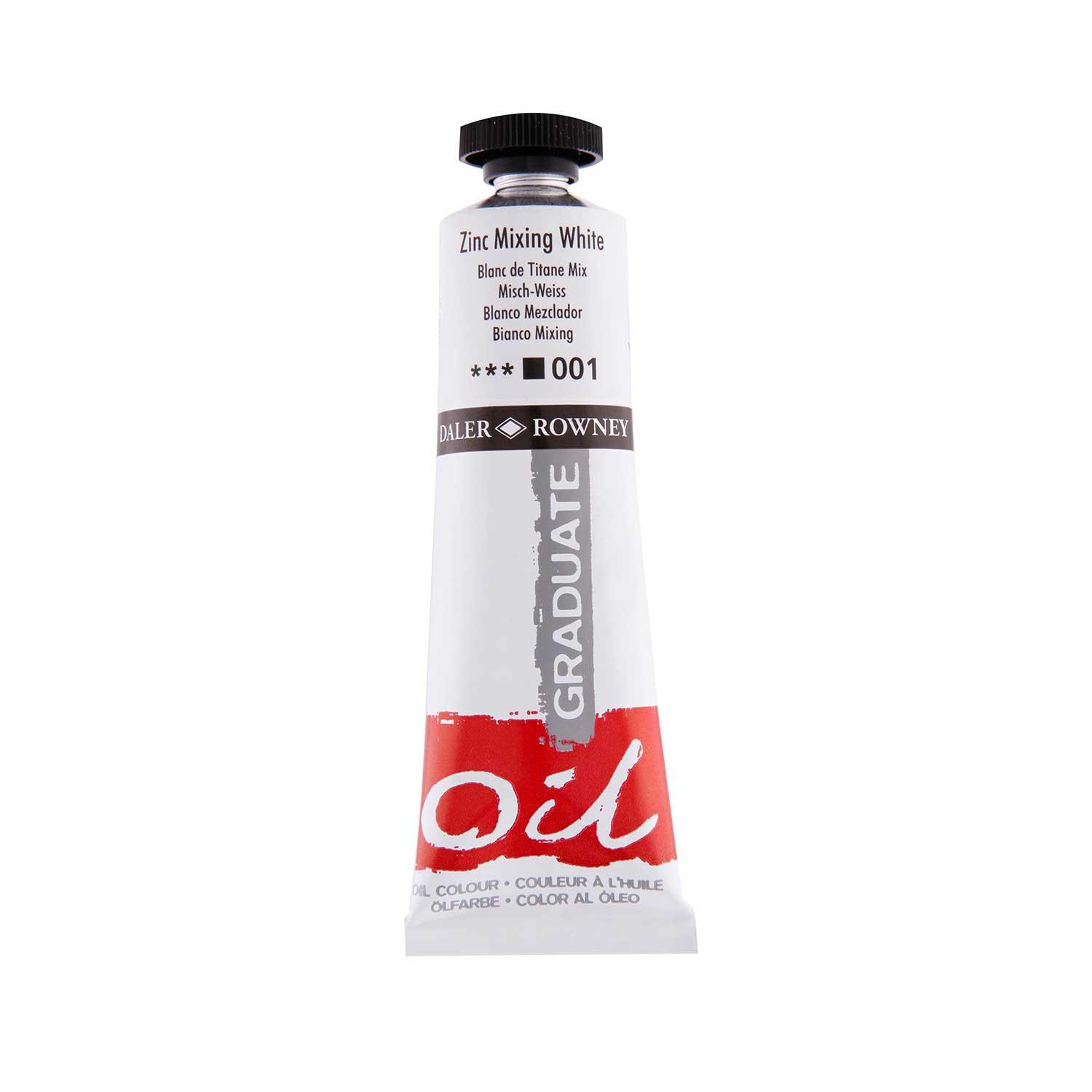 117038001.jpg DALER ROWNEY GRADUATE OIL COLOUR 38ML ZINC MIX WHITE - Image 1