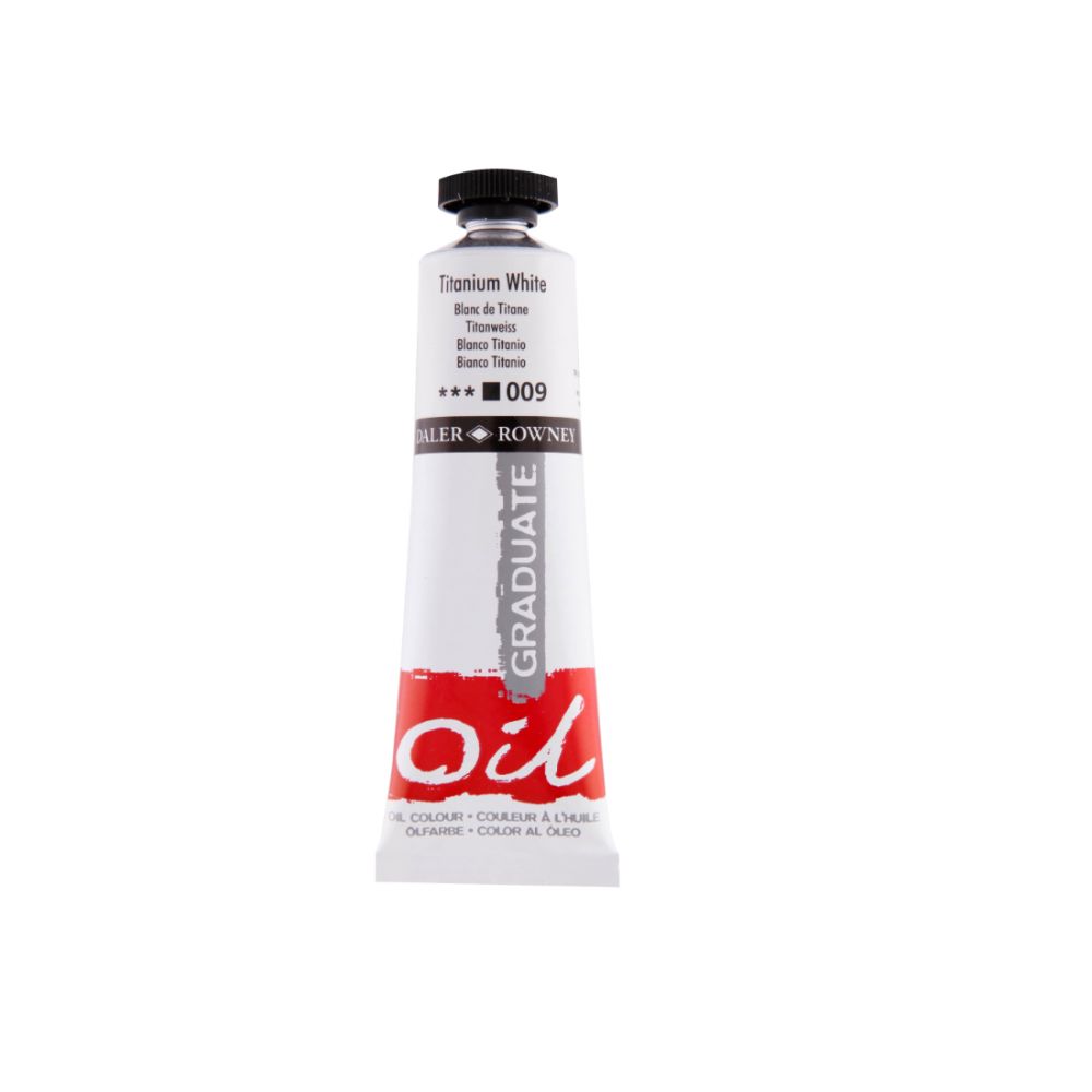 117038009.jpg DALER ROWNEY GRADUATE OIL COLOUR 38ML TITANIUM WHITE - Image 1