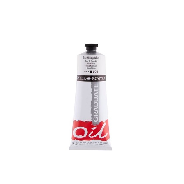 117200001.jpg DALER ROWNEY GRADUATE OIL COLOUR 200ML ZINC MIX WHITE - Image 1