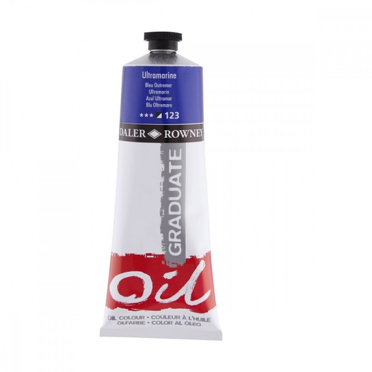 117200123.jpg DALER ROWNEY GRADUATE OIL COLOUR 200ML ULTRAMARINE BLUE - Image 1