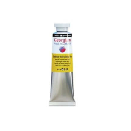 DALER ROWNEY GEORGIAN WATER MIXABLE OIL COLOUR 37ML CADMIUM YELLOW DEEP