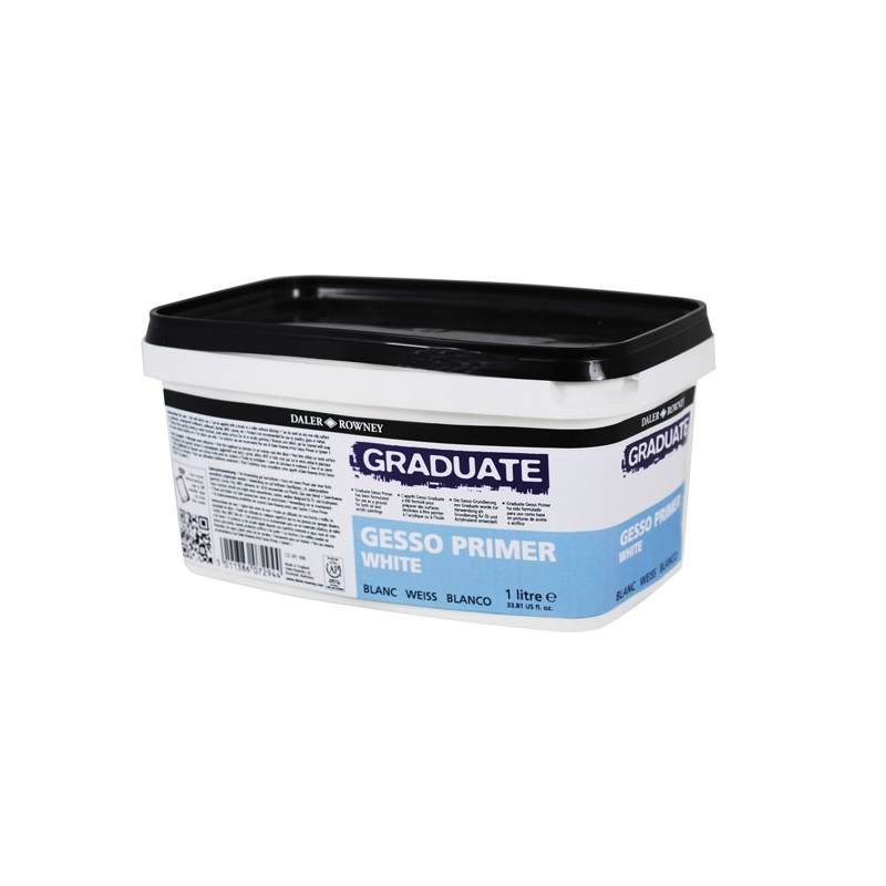 122301006.jpg 1LT DALER ROWNEY GRADUATE ACRYLIC GESSO PRIMER WHITE - Image 1
