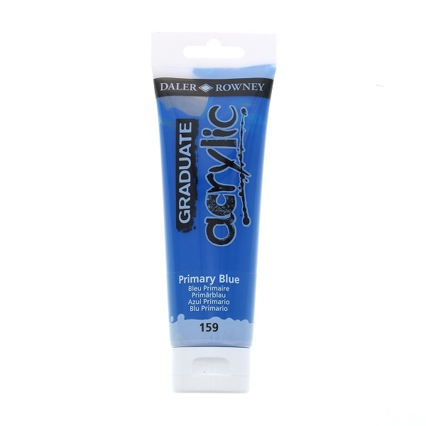 123120159.jpg DALER ROWNEY GRADUATE ACRYLIC PAINT 120ML PRIMARY BLUE - Image 1
