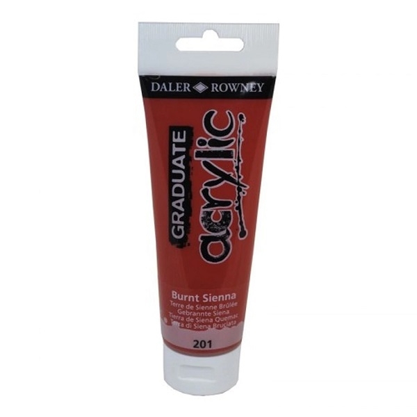 123120201.jpg DALER ROWNEY GRADUATE ACRYLIC PAINT 120ML BURNT SIENNA - Image 1