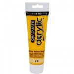 DALER ROWNEY GRADUATE ACRYLIC PAINT 120ML CADMIUM YELLOW DEEP [HUE]