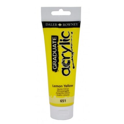 DALER ROWNEY GRADUATE ACRYLIC PAINT 120ML LEMON YELLOW
