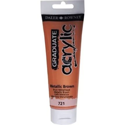 DALER ROWNEY GRADUATE ACRYLIC PAINT 120ML METALLIC BROWN