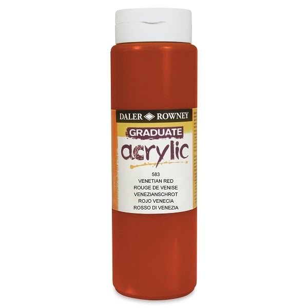 123500583.jpg DALER ROWNEY GRADUATE ACRYLIC PAINT 500ML VENETIAN RED - Image 1