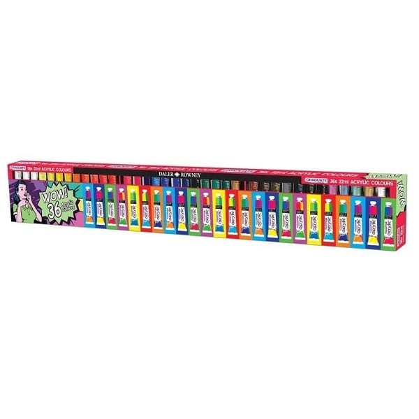 123900936.jpg DALER ROWNEY GRADUATE ACRYLIC PAINT 36X22ML POP SET - Image 1