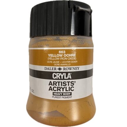 DALER ROWNEY CRYLA ARTISTS ACRYLIC PAINT 250ML [SERIES A] YELLOW OCHRE
