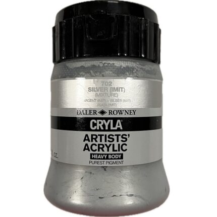 DALER ROWNEY CRYLA ARTISTS ACRYLIC PAINT 250ML [SERIES D] SILVER [IMIT]