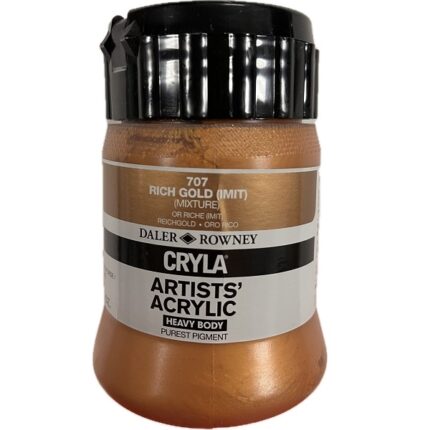 DALER ROWNEY CRYLA ARTISTS ACRYLIC PAINT 250ML [SERIES C] RICH GOLD [IMIT]