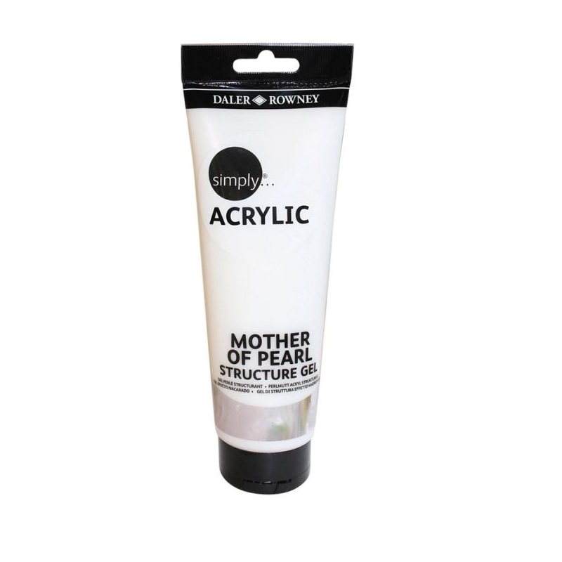 126250900.jpg 250ML DALER ROWNEY SIMPLY ACRYLIC MOTHER OF PEARL MEDIUM - Image 1