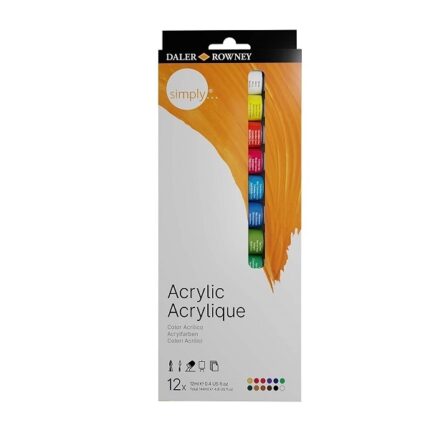 DALER ROWNEY SIMPLY ACRYLIC PAINT SET 12X12ML