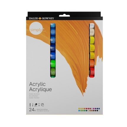 DALER ROWNEY SIMPLY ACRYLIC PAINT SET 24X12ML