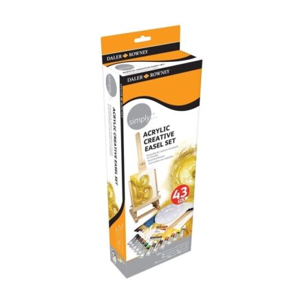 DALER ROWNEY SIMPLY ACRYLIC PAINT CREATIVE EASEL SET 43PCS
