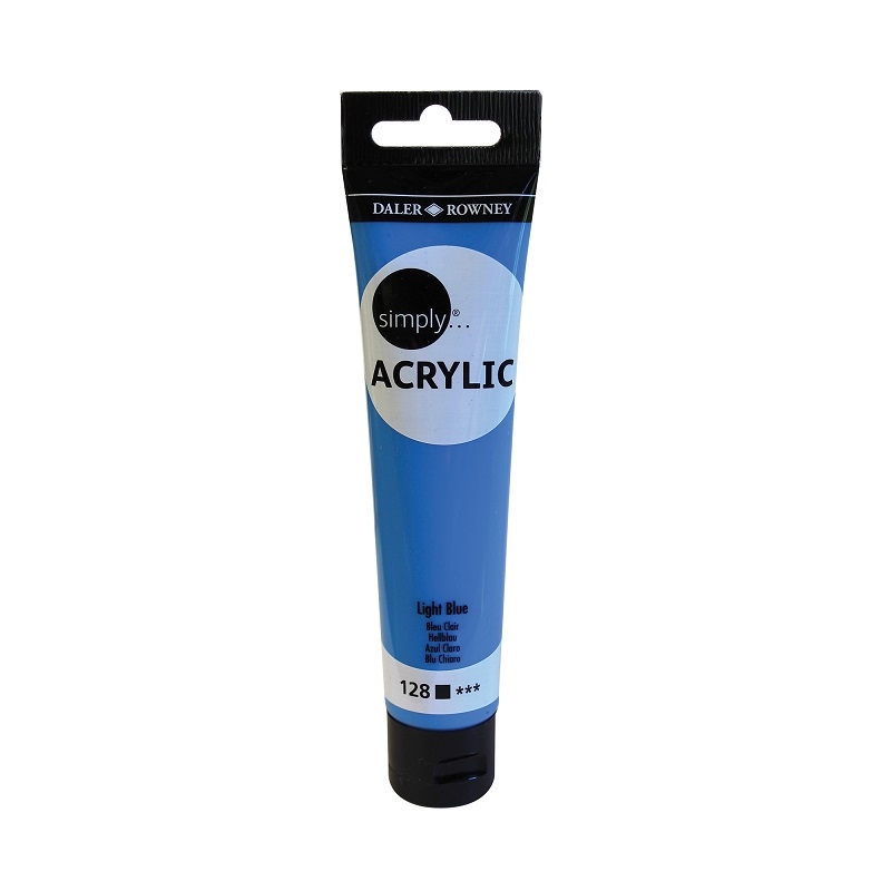 126975128.jpg DALER ROWNEY SIMPLY ACRYLIC PAINT 75ML LIGHT BLUE - Image 1