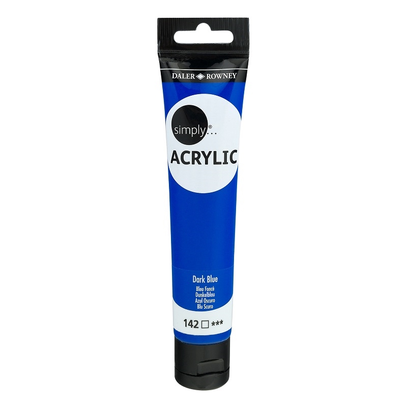 126975142.jpg DALER ROWNEY SIMPLY ACRYLIC PAINT 75ML DARK BLUE - Image 1