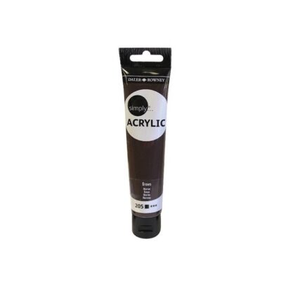 DALER ROWNEY SIMPLY ACRYLIC PAINT 75ML BROWN