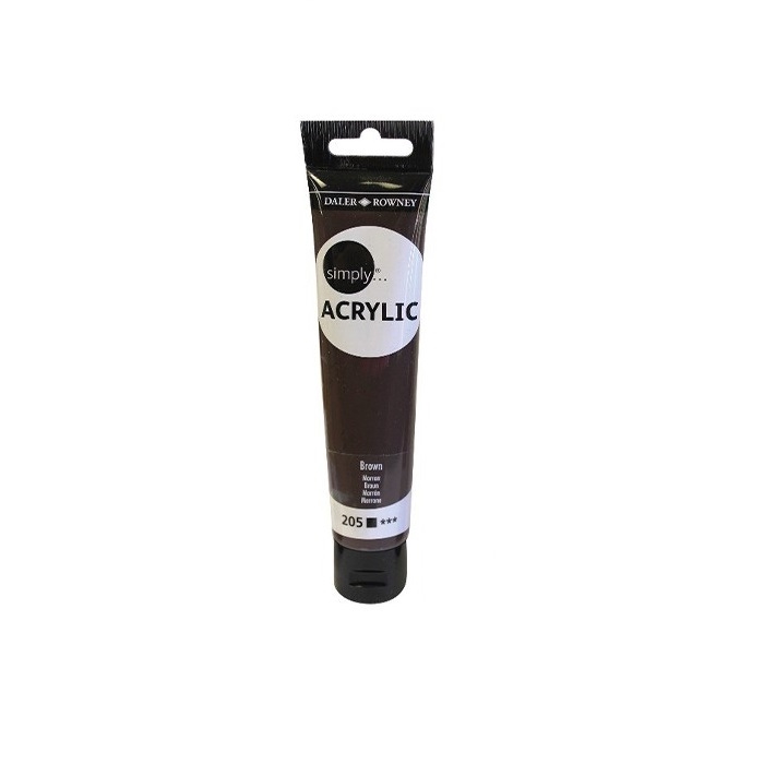 126975205.jpg DALER ROWNEY SIMPLY ACRYLIC PAINT 75ML BROWN - Image 1