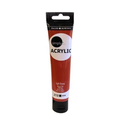 DALER ROWNEY SIMPLY ACRYLIC PAINT 75ML LIGHT BROWN