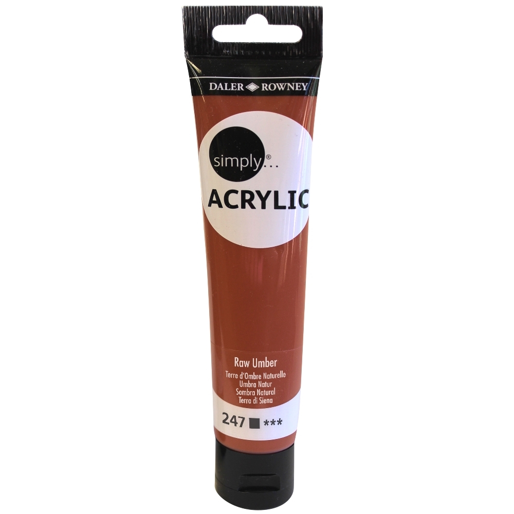 126975247.jpg DALER ROWNEY SIMPLY ACRYLIC PAINT 75ML RAW UMBER - Image 1