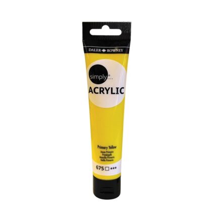 DALER ROWNEY SIMPLY ACRYLIC PAINT 75ML PRIMARY YELLOW