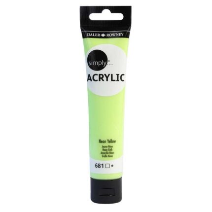 DALER ROWNEY SIMPLY ACRYLIC PAINT 75ML NEON YELLOW