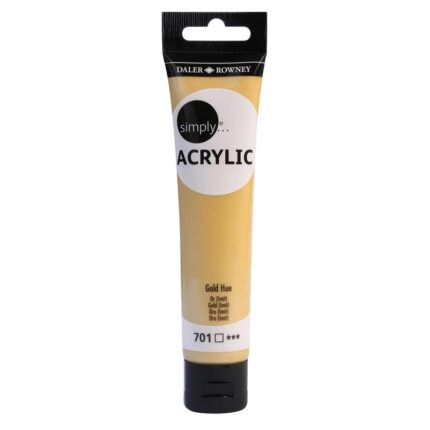 DALER ROWNEY SIMPLY ACRYLIC PAINT 75ML GOLD [IMIT]