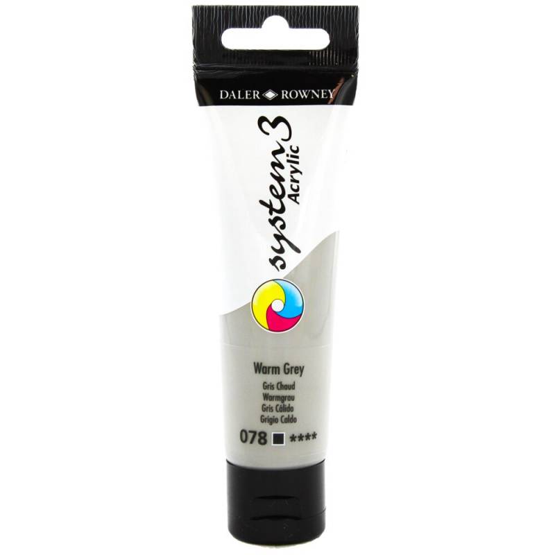 129059078.jpg DALER ROWNEY SYSTEM3 ACRYLIC PAINT 59ML WARM GREY - Image 1