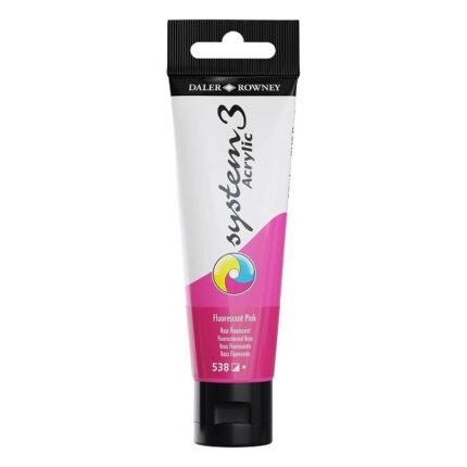 DALER ROWNEY SYSTEM3 ACRYLIC PAINT 59ML FLUORESCENT PINK