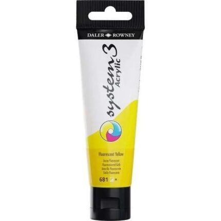 DALER ROWNEY SYSTEM3 ACRYLIC PAINT 59ML FLUORESCENT YELLOW