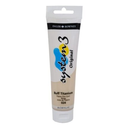 DALER ROWNEY SYSTEM3 ACRYLIC PAINT 150ML BUFF TITANIUM