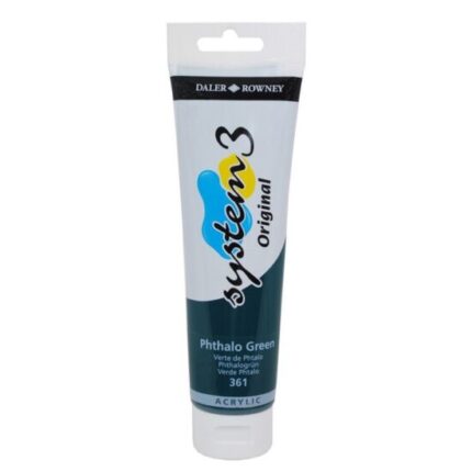 DALER ROWNEY SYSTEM3 ACRYLIC PAINT 150ML PHTHALO GREEN