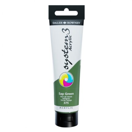 DALER ROWNEY SYSTEM3 ACRYLIC PAINT 150ML SAP GREEN