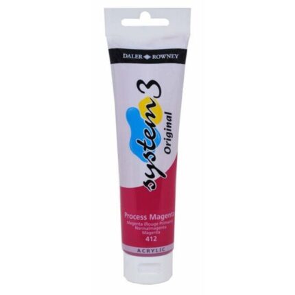 DALER ROWNEY SYSTEM3 ACRYLIC PAINT 150ML PROCESS MAGENTA