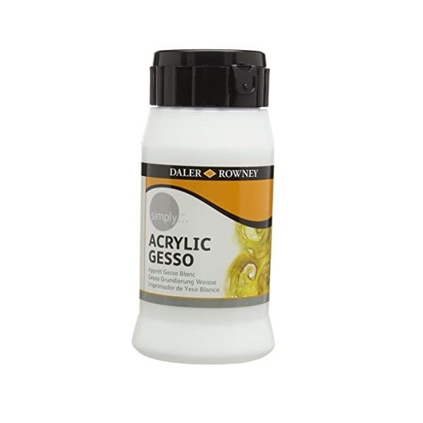 129500012.jpg 500ML DALER ROWNEY SIMPLY ACRYLIC GESSO PRIMER WHITE - Image 1