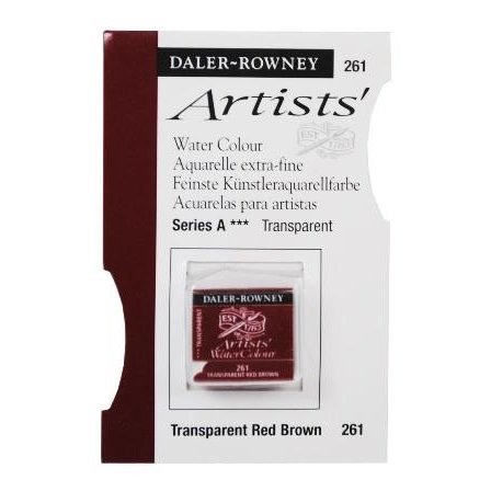 130015261.jpg ARTISTS WATERCOLOUR HP TRANSPARENT RED BROWN A - Image 1