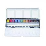 DALER ROWNEY ARTISTS WATERCOLOUR 12HP METAL BOX L38