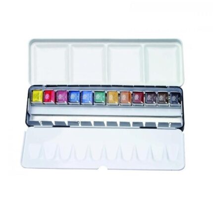 DALER ROWNEY ARTISTS WATERCOLOUR 12HP METAL BOX L38
