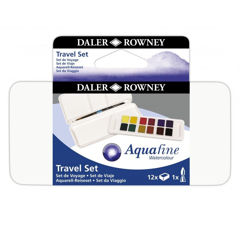 131900001.jpg DALER ROWNEY AQUAFINE WATERCOLOUR PAINT 12HP TRAVEL SET - Image 1