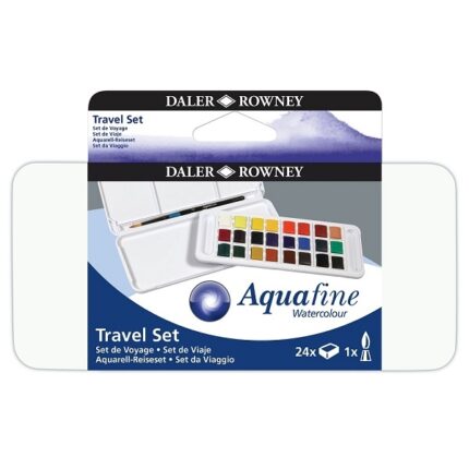 DALER ROWNEY AQUAFINE WATERCOLOUR PAINT 24HP TRAVEL SET