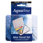 DALER ROWNEY AQUAFINE WATERCOLOUR PAINT 10HP MINI TRAVEL TIN SET