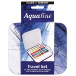 DALER ROWNEY AQUAFINE WATERCOLOUR PAINT 24HP TRAVEL TIN SET