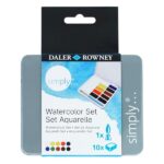 DALER ROWNEY SIMPLY WATERCOLOUR 10 PAN SET