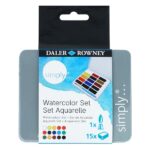 DALER ROWNEY SIMPLY WATERCOLOUR 15 PAN SET