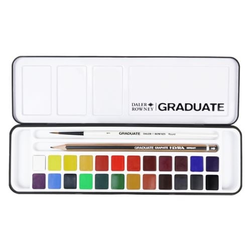 135900024.jpg DALER ROWNEY GRADUATE WATERCOLOUR 24HP SET - Image 1