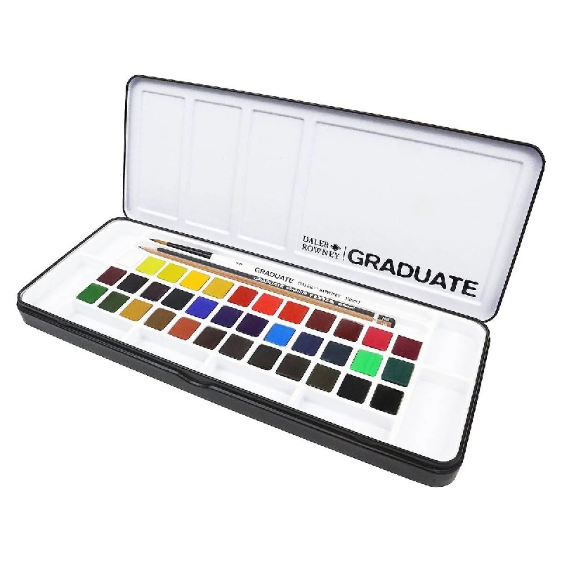 135900036.jpg DALER ROWNEY GRADUATE WATERCOLOUR 36HP SET - Image 1