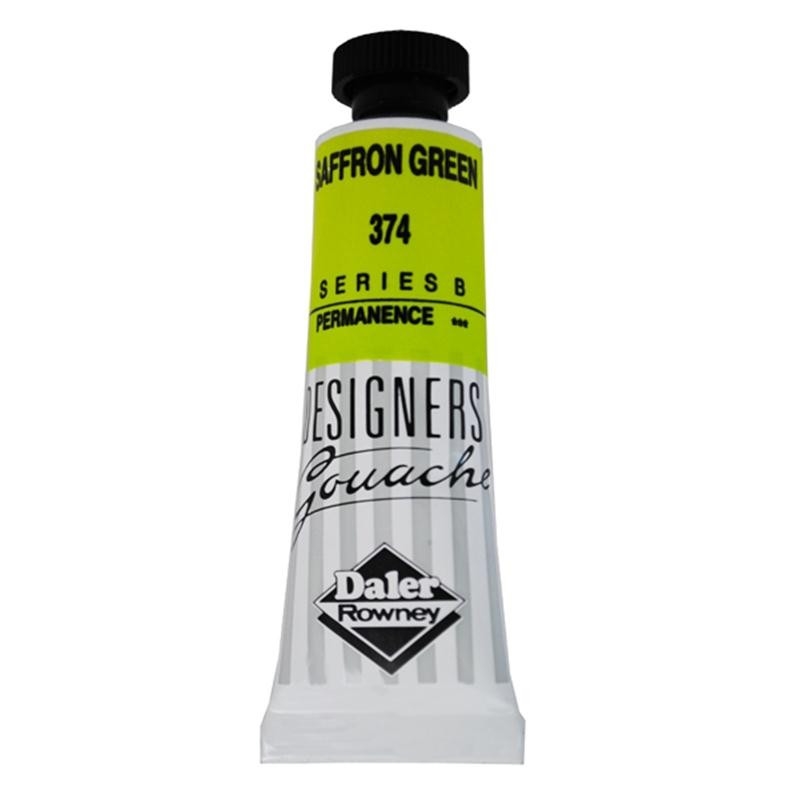 136005374.jpg DALER ROWNEY DESIGNERS GOUACHE PAINT 15ML SAFFRON GREEN - Image 1